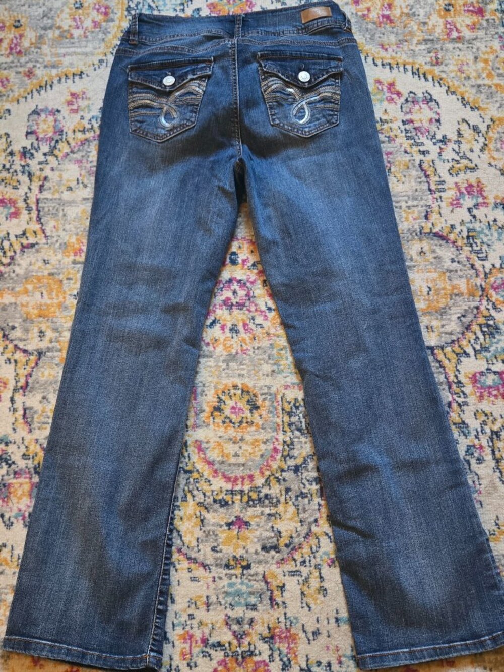 Angels Bootcut Jeans Women's Size 8/29 Blue Denim Embroidered Back Pockets